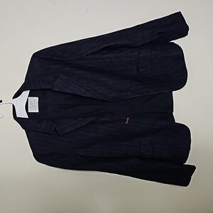 Zara Girl's Navy Blue with Red Pin Stripes Suit Jacket Size 13/14